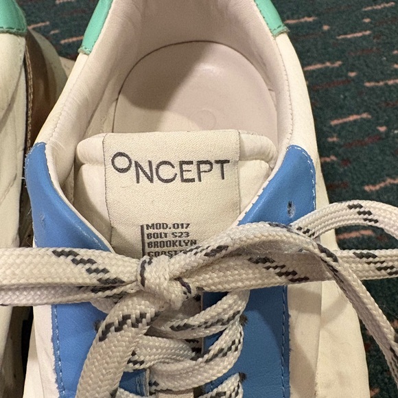 Concept Women's Athletic Shoes - White, Blue, and Tan - Picture 2 of 6